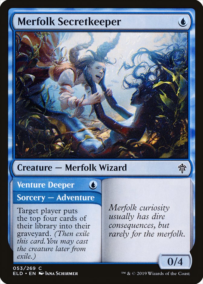 Merfolk Secretkeeper // Venture Deeper [Throne of Eldraine] | Eastridge Sports Cards & Games