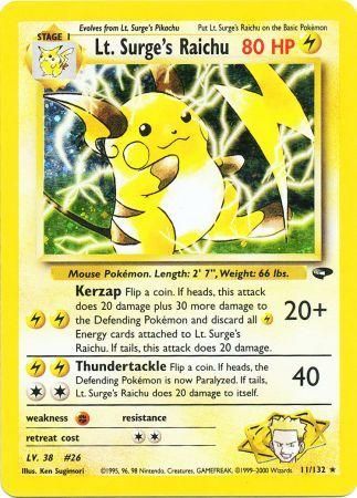 Lt. Surge's Raichu (11/132) [Gym Challenge Unlimited] | Eastridge Sports Cards & Games