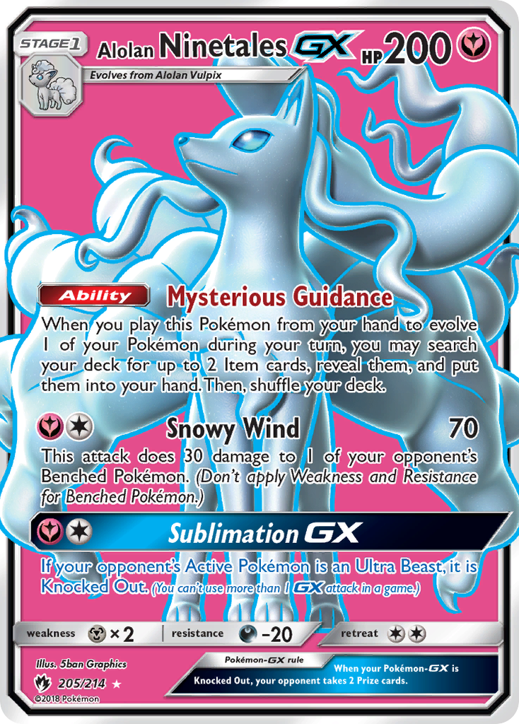 Alolan Ninetales GX (205/214) [Sun & Moon: Lost Thunder] | Eastridge Sports Cards & Games