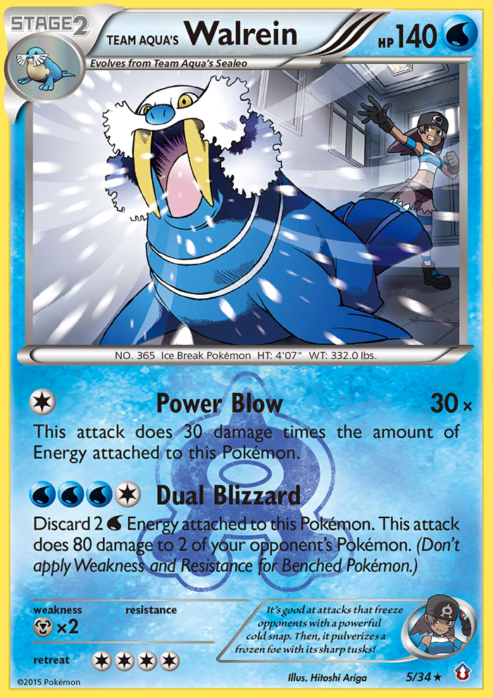 Team Aqua's Walrein (5/34) [XY: Double Crisis] | Eastridge Sports Cards & Games