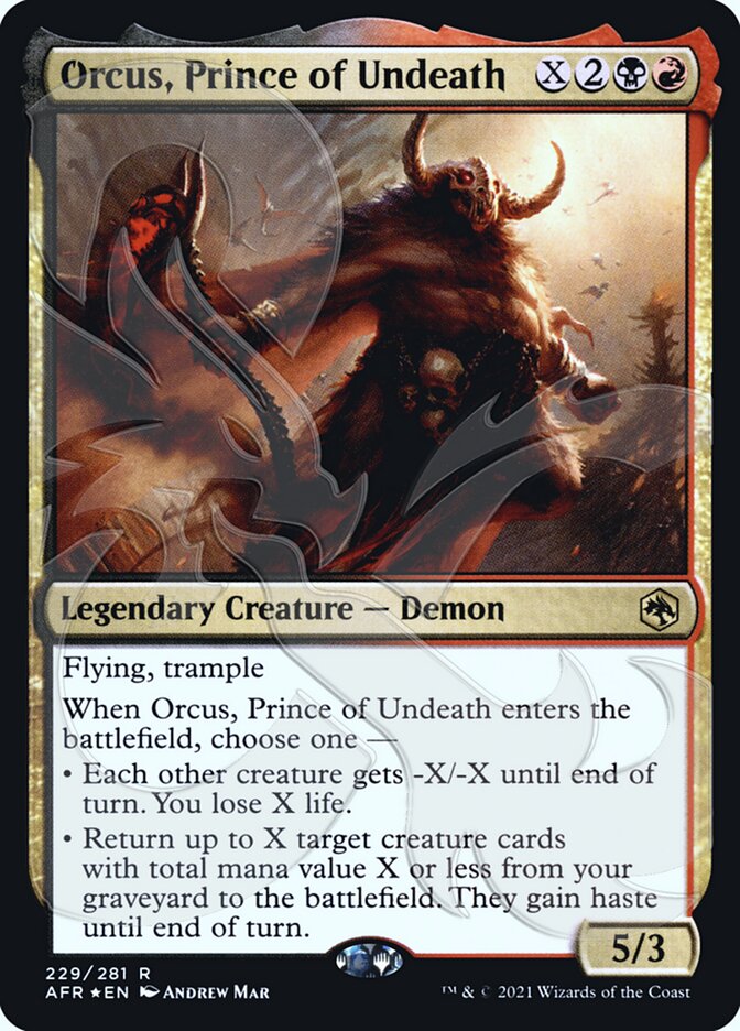 Orcus, Prince of Undeath (Ampersand Promo) [Dungeons & Dragons: Adventures in the Forgotten Realms Promos] | Eastridge Sports Cards & Games