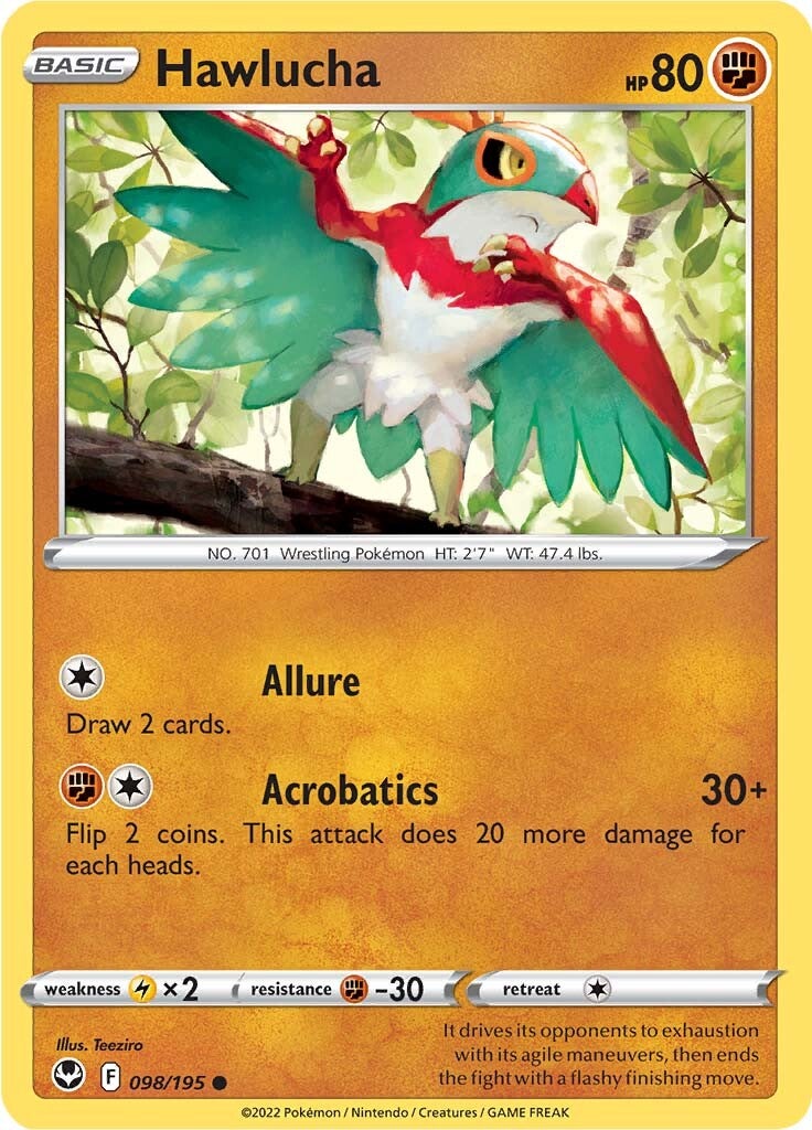 Hawlucha (098/195) [Sword & Shield: Silver Tempest] | Eastridge Sports Cards & Games