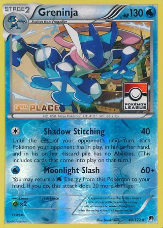 Greninja (40/122) (League Promo 3rd Place) [XY: BREAKpoint] | Eastridge Sports Cards & Games