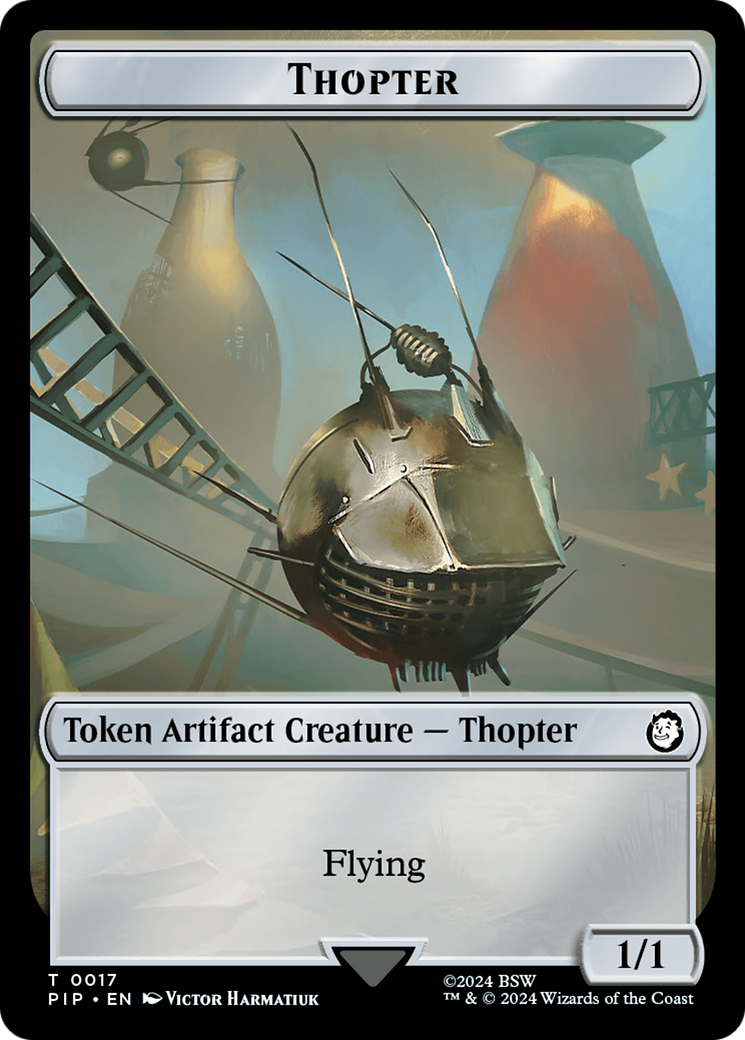Radiation // Thopter Double-Sided Token [Fallout Tokens] | Eastridge Sports Cards & Games