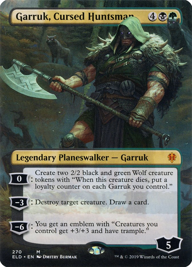 Garruk, Cursed Huntsman (Borderless) [Throne of Eldraine] | Eastridge Sports Cards & Games