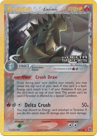 Tyranitar (16/113) (Delta Species) (Stamped) [EX: Delta Species] | Eastridge Sports Cards & Games