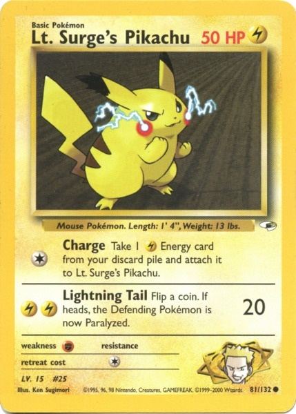 Lt. Surge's Pikachu (81/132) [Gym Heroes Unlimited] | Eastridge Sports Cards & Games