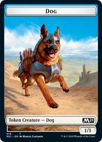 Dog // Weird Double-sided Token [Core Set 2021 Tokens] | Eastridge Sports Cards & Games