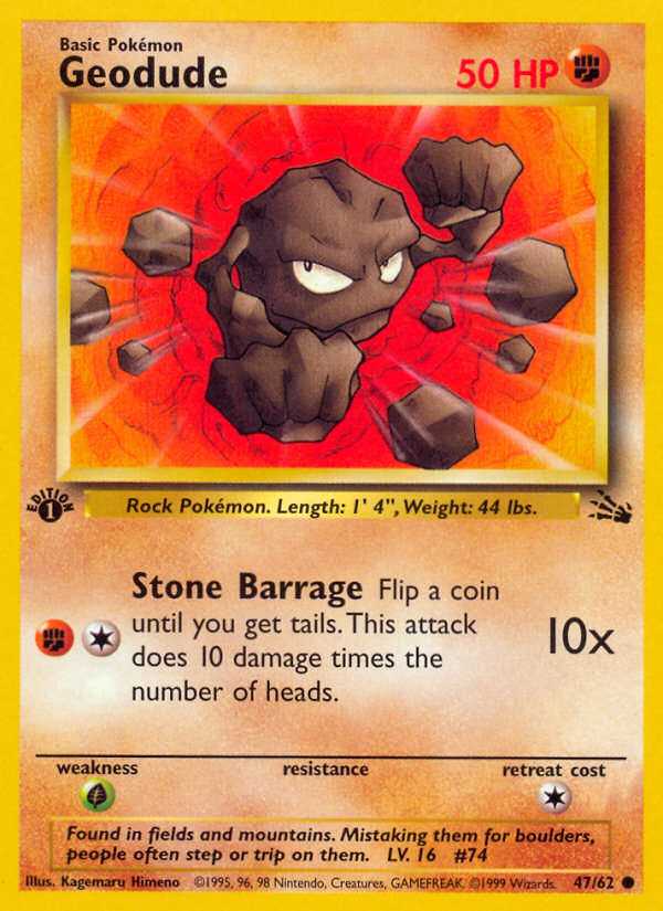 Geodude (47/62) [Fossil 1st Edition] | Eastridge Sports Cards & Games