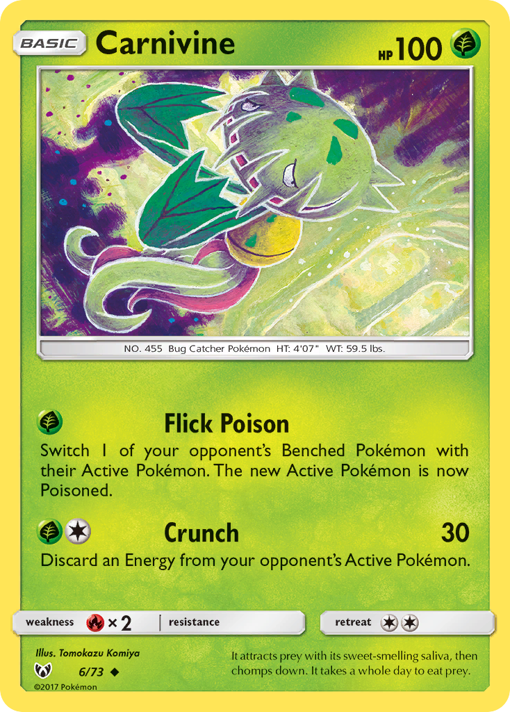 Carnivine (6/73) [Sun & Moon: Shining Legends] | Eastridge Sports Cards & Games