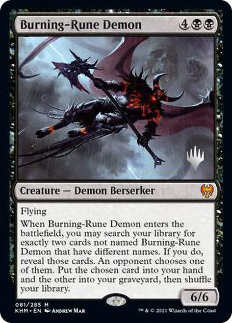 Burning-Rune Demon [Kaldheim Promo Pack] | Eastridge Sports Cards & Games