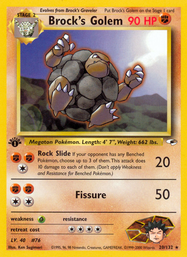 Brock's Golem (20/132) [Gym Heroes 1st Edition] | Eastridge Sports Cards & Games