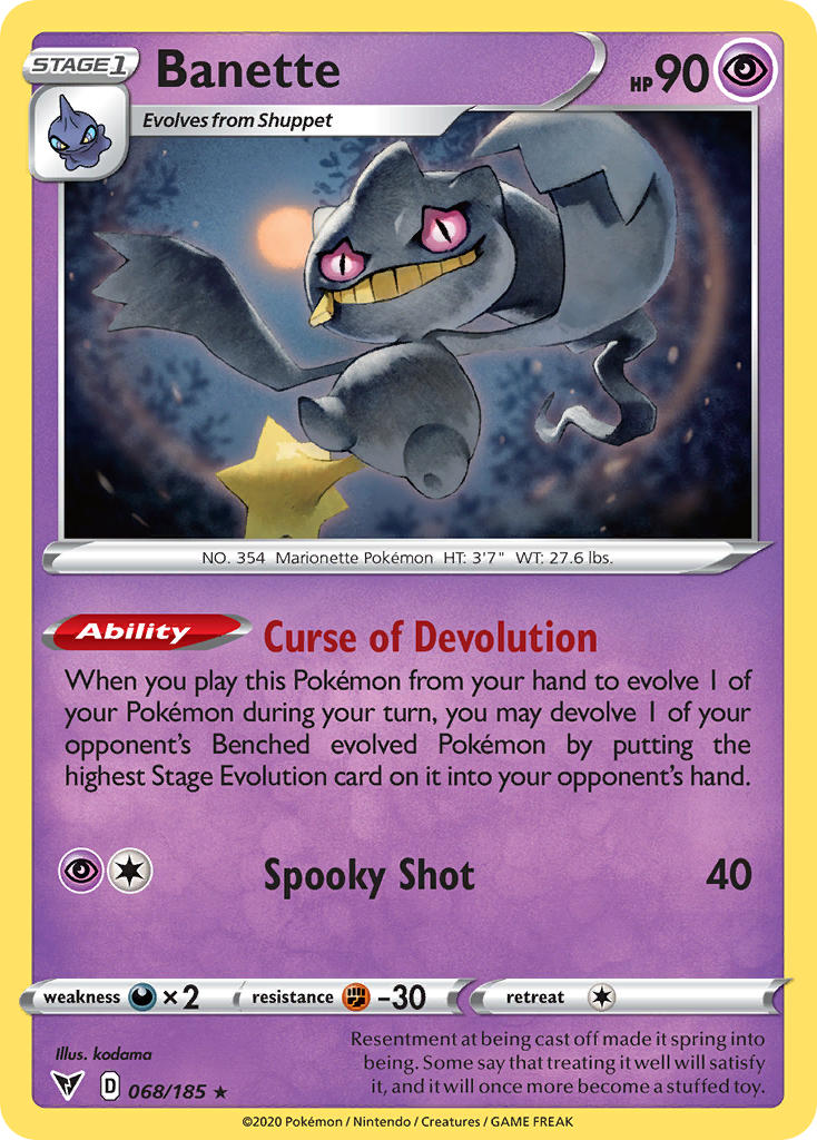 Banette (068/185) [Sword & Shield: Vivid Voltage] | Eastridge Sports Cards & Games