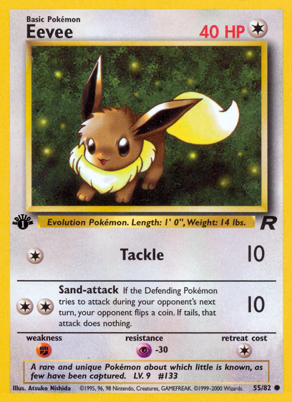 Eevee (55/82) [Team Rocket 1st Edition] | Eastridge Sports Cards & Games