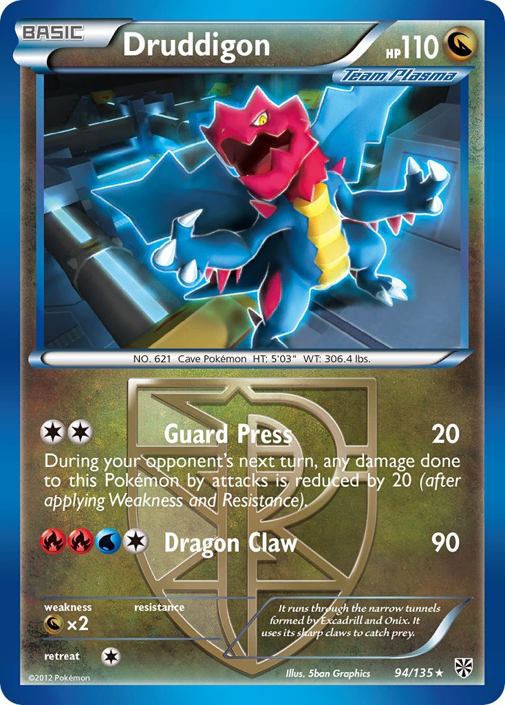 Druddigon (94/135) (Theme Deck Exclusive) [Black & White: Plasma Storm] | Eastridge Sports Cards & Games