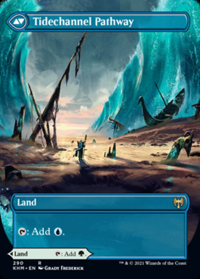 Barkchannel Pathway // Tidechannel Pathway (Borderless Alternate Art) [Kaldheim] | Eastridge Sports Cards & Games