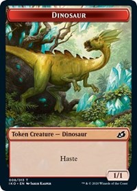 Dinosaur // Human Soldier (003) Double-sided Token [Ikoria: Lair of Behemoths Tokens] | Eastridge Sports Cards & Games