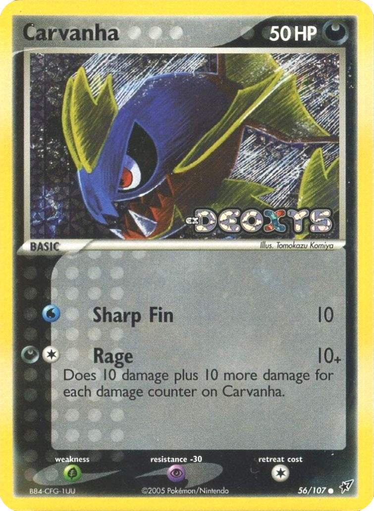 Carvanha (56/107) (Stamped) [EX: Deoxys] | Eastridge Sports Cards & Games