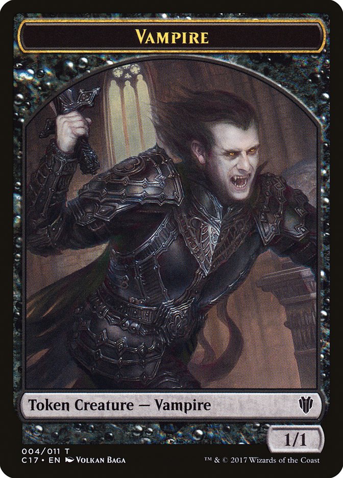 Vampire // Zombie Double-sided Token [Commander 2017 Tokens] | Eastridge Sports Cards & Games