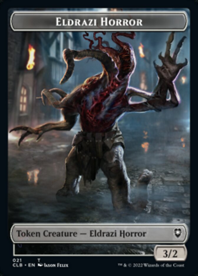 Horror // Eldrazi Horror Double-sided Token [Commander Legends: Battle for Baldur's Gate Tokens] | Eastridge Sports Cards & Games