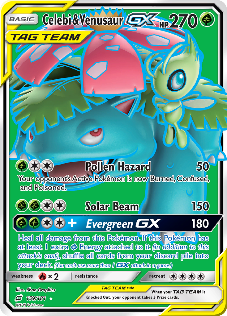 Celebi & Venusaur GX (159/181) [Sun & Moon: Team Up] | Eastridge Sports Cards & Games