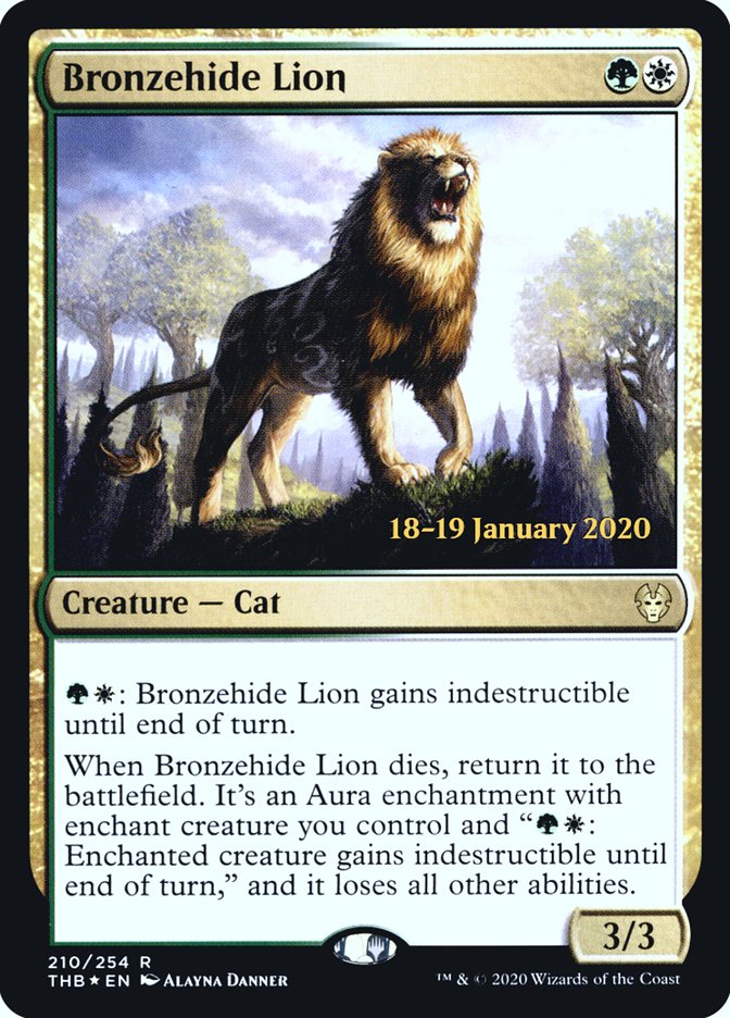 Bronzehide Lion [Theros Beyond Death Prerelease Promos] | Eastridge Sports Cards & Games