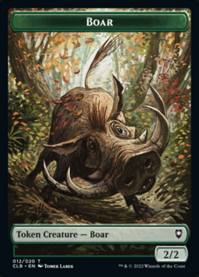 Treasure // Boar Double-sided Token [Commander Legends: Battle for Baldur's Gate Tokens] | Eastridge Sports Cards & Games