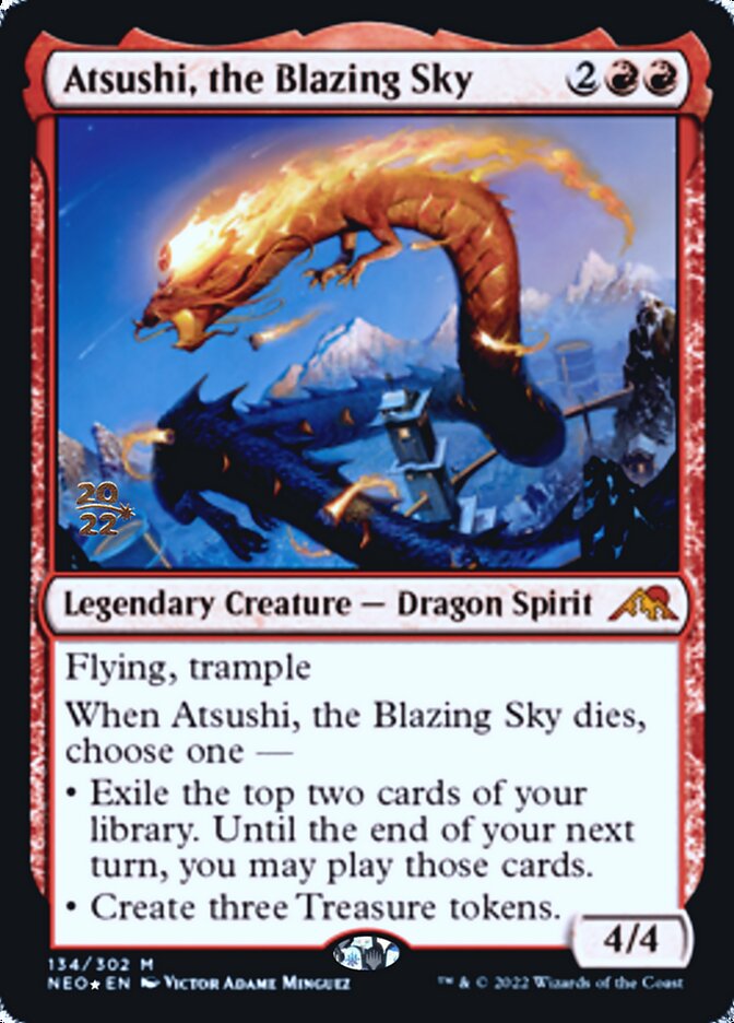 Atsushi, the Blazing Sky [Kamigawa: Neon Dynasty Prerelease Promos] | Eastridge Sports Cards & Games