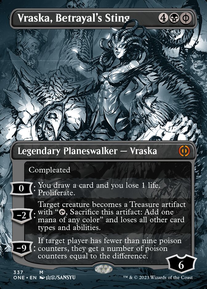 Vraska, Betrayal's Sting (Borderless Manga) [Phyrexia: All Will Be One] | Eastridge Sports Cards & Games