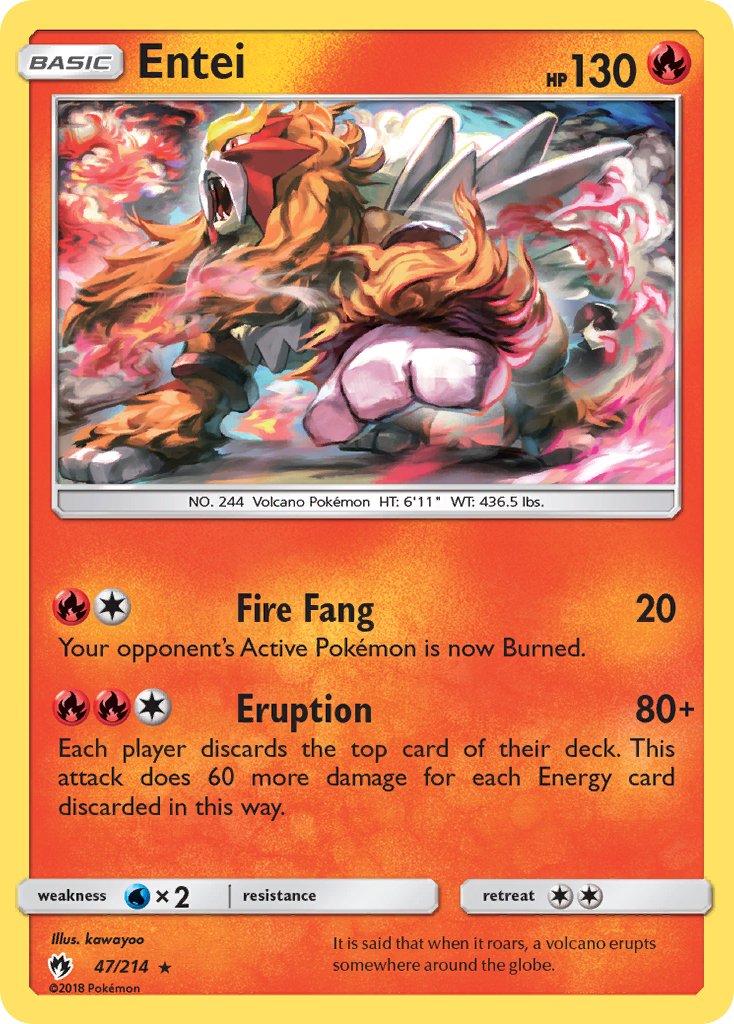 Entei (47/214) (Theme Deck Exclusive) [Sun & Moon: Lost Thunder] | Eastridge Sports Cards & Games