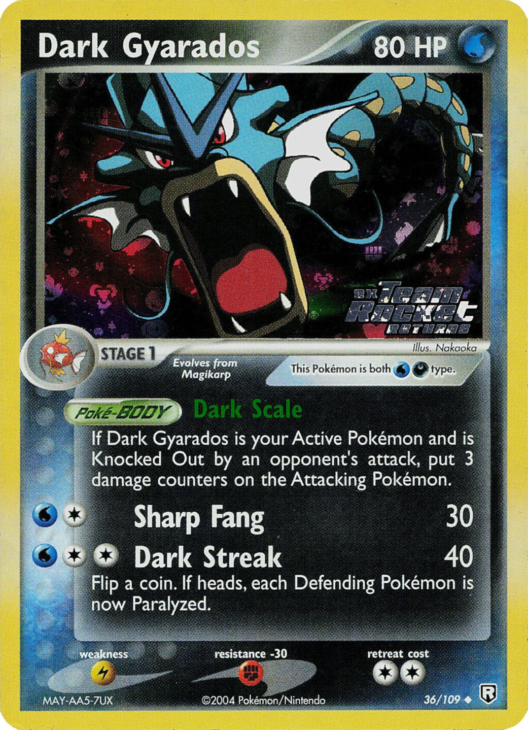 Dark Gyarados (36/109) (Stamped) [EX: Team Rocket Returns] | Eastridge Sports Cards & Games