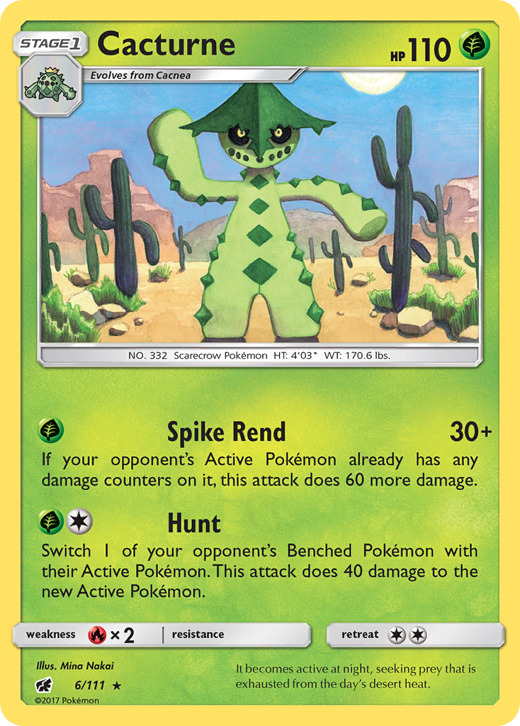 Cacturne (6/111) [Sun & Moon: Crimson Invasion] | Eastridge Sports Cards & Games