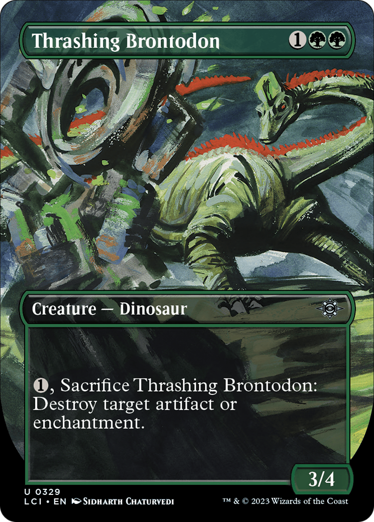 Thrashing Brontodon (Borderless) [The Lost Caverns of Ixalan] | Eastridge Sports Cards & Games