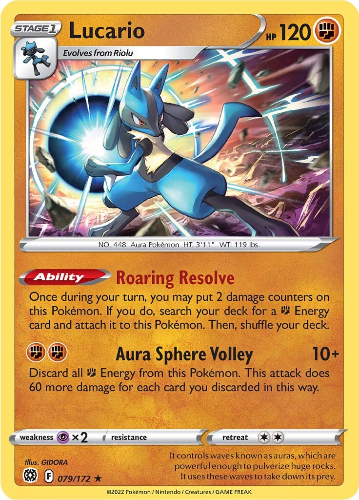 Lucario (079/172) (Theme Deck Exclusive) [Sword & Shield: Brilliant Stars] | Eastridge Sports Cards & Games