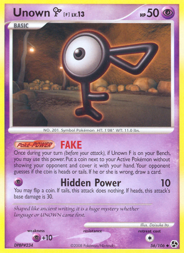 Unown F (56/106) [Diamond & Pearl: Great Encounters] | Eastridge Sports Cards & Games