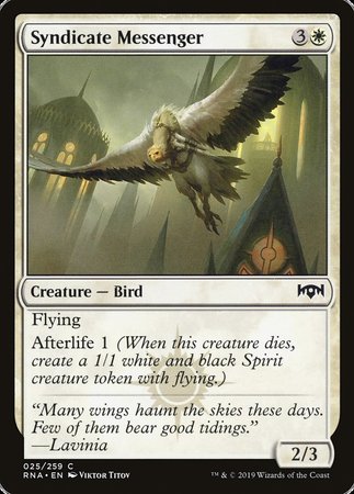 Syndicate Messenger [Ravnica Allegiance] | Eastridge Sports Cards & Games