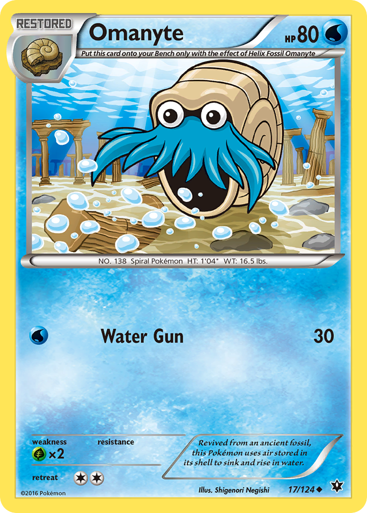 Omanyte (17/124) [XY: Fates Collide] | Eastridge Sports Cards & Games