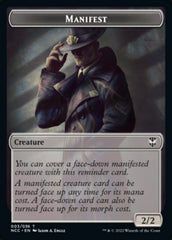 Manifest // Copy Double-sided Token [Streets of New Capenna Commander Tokens] | Eastridge Sports Cards & Games