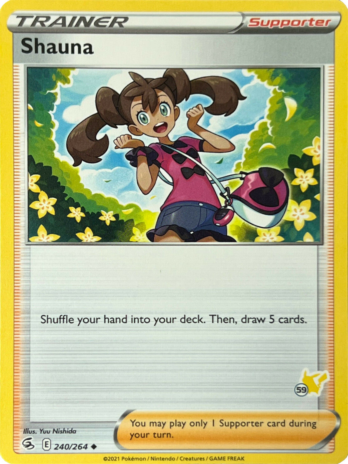 Shauna (240/264) (Pikachu Stamp #59) [Battle Academy 2022] | Eastridge Sports Cards & Games