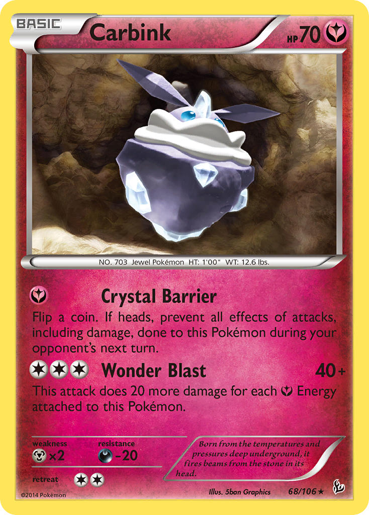 Carbink (68/106) (Theme Deck Exclusive) [XY: Flashfire] | Eastridge Sports Cards & Games