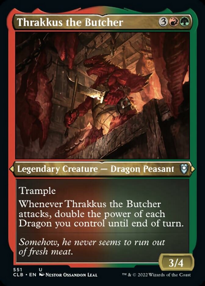 Thrakkus the Butcher (Foil Etched) [Commander Legends: Battle for Baldur's Gate] | Eastridge Sports Cards & Games