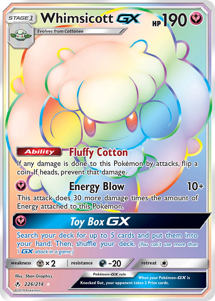 Whimsicott GX (226/214) [Sun & Moon: Unbroken Bonds] | Eastridge Sports Cards & Games