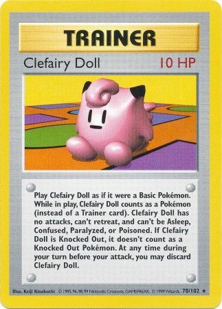 Clefairy Doll (70/102) [Base Set Shadowless Unlimited] | Eastridge Sports Cards & Games