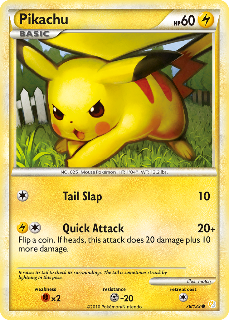 Pikachu (78/123) [HeartGold & SoulSilver: Base Set] | Eastridge Sports Cards & Games