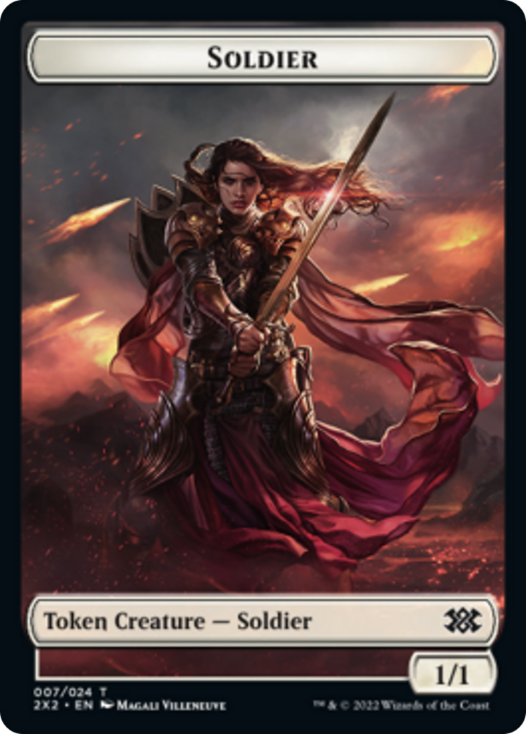 Elemental // Soldier Double-sided Token [Double Masters 2022 Tokens] | Eastridge Sports Cards & Games