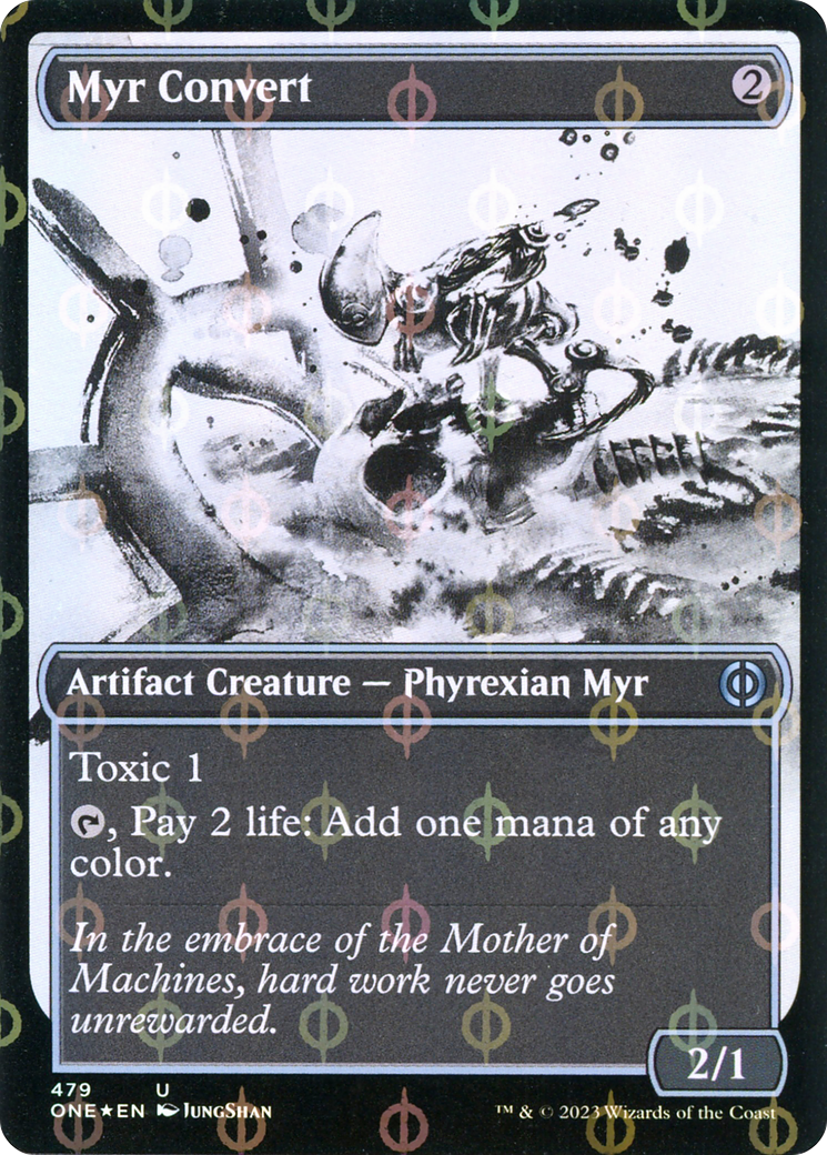 Myr Convert (Showcase Ichor Step-and-Compleat Foil) [Phyrexia: All Will Be One] | Eastridge Sports Cards & Games