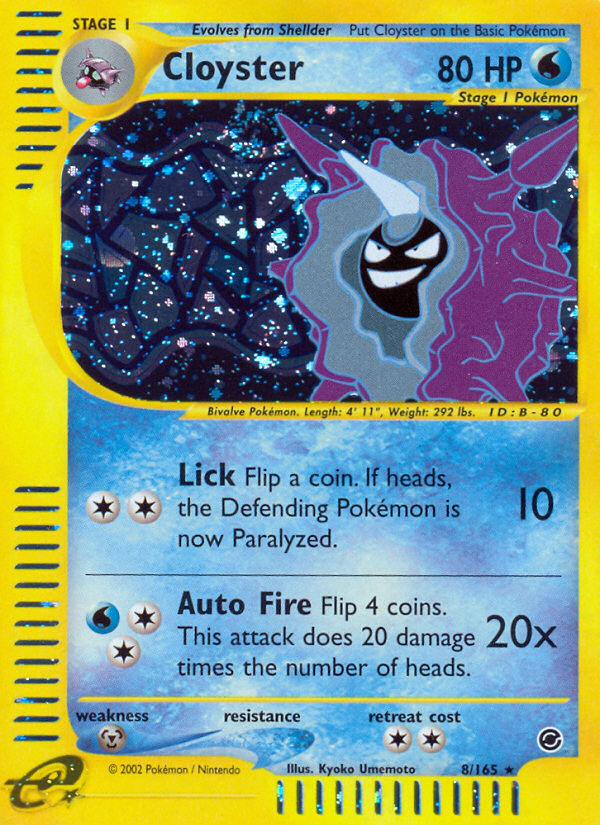 Cloyster (8/165) [Expedition: Base Set] | Eastridge Sports Cards & Games