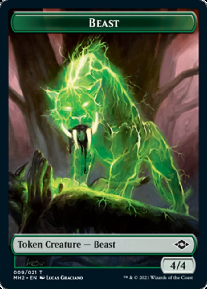 Beast Token [Modern Horizons 2 Tokens] | Eastridge Sports Cards & Games