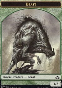 Beast // Saproling Double-sided Token [Planechase Anthology Tokens] | Eastridge Sports Cards & Games