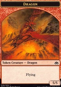 Dragon // Saproling Double-sided Token [Planechase Anthology Tokens] | Eastridge Sports Cards & Games